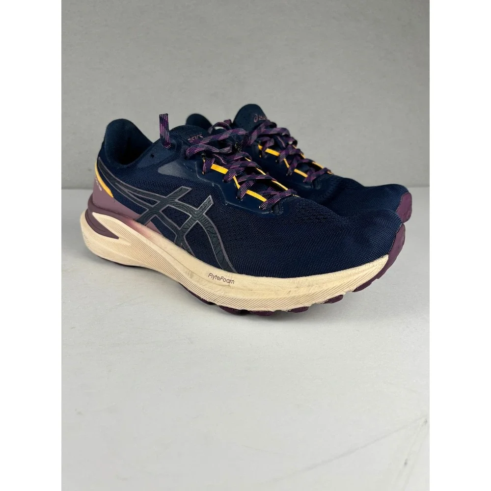 ASICS GT-1000 13 Running Shoes PureGEL FlyteFoam Size 9 Midnight Lilac 1012B747